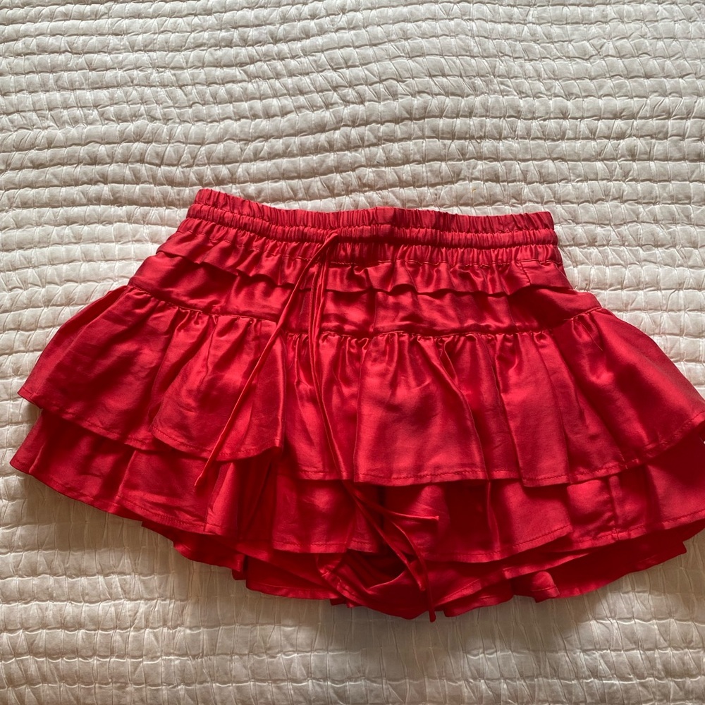 red shug skirt size XS